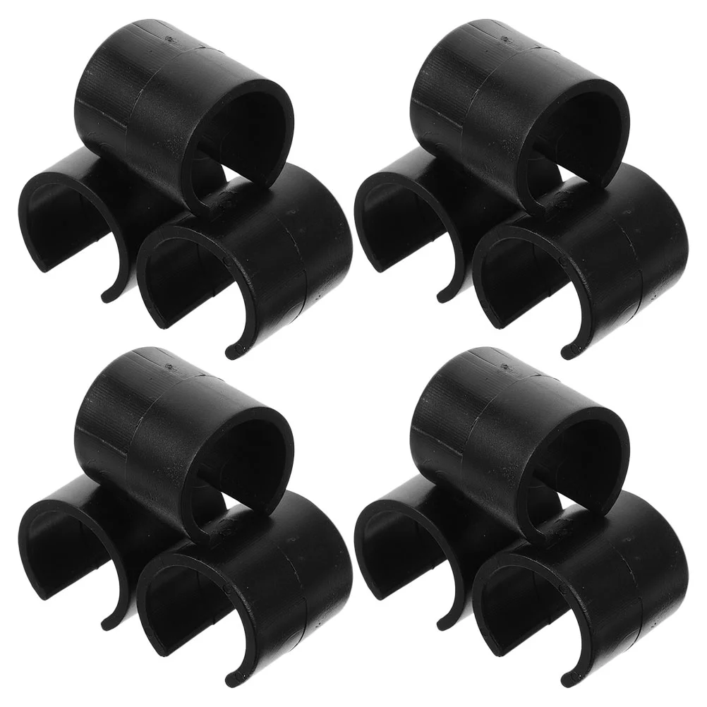 12 Pcs Garden Flag Clip Banner Clamps Pole Stoppers Fixing Clips Abs Anti-wind Small