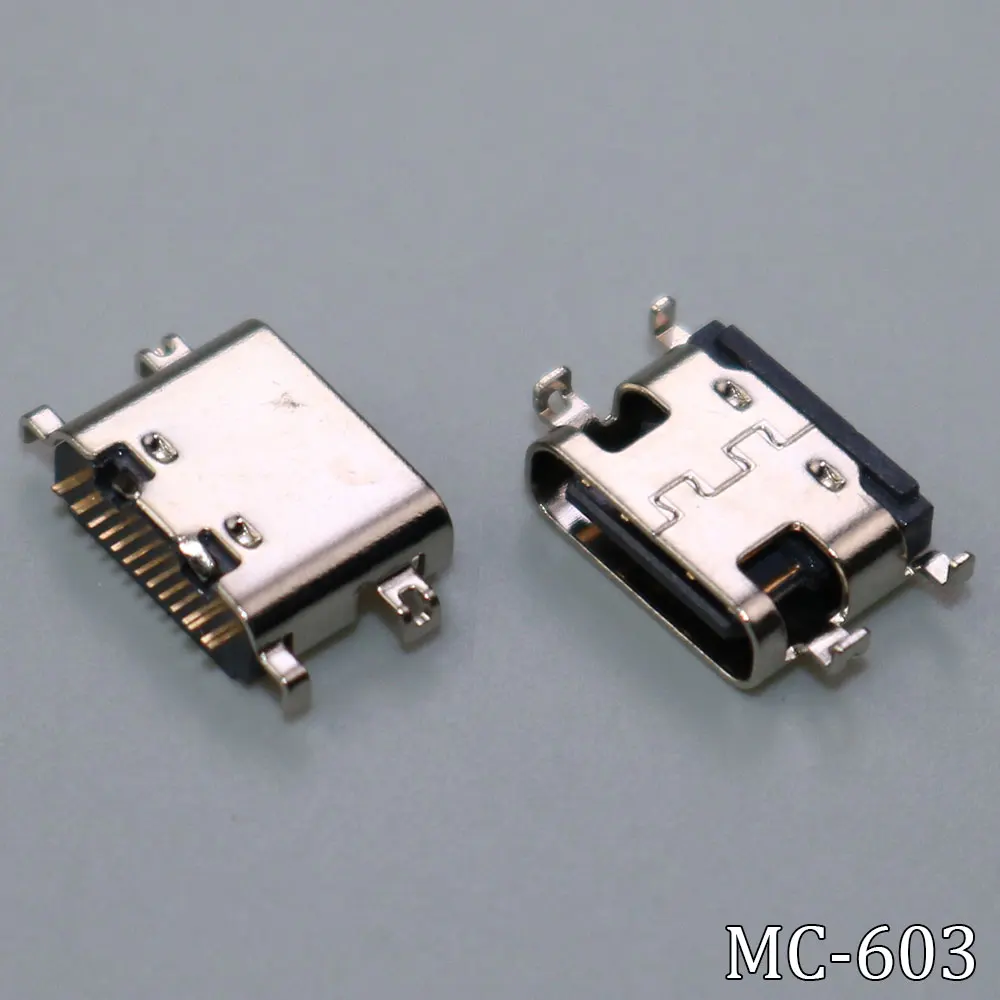 2pcs USB 3.1 Type C Connector 16 Pin Female SMT Tab jack Version Socket For Ulefone Power 5 MTK6763 Octa Core 6.0