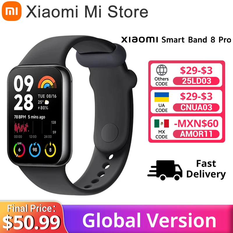 Algemene versie Xiaomi Mi Band 8 Pro Smart Polsband 1,74 "AMOLED-scherm 5ATM Waterdicht 150