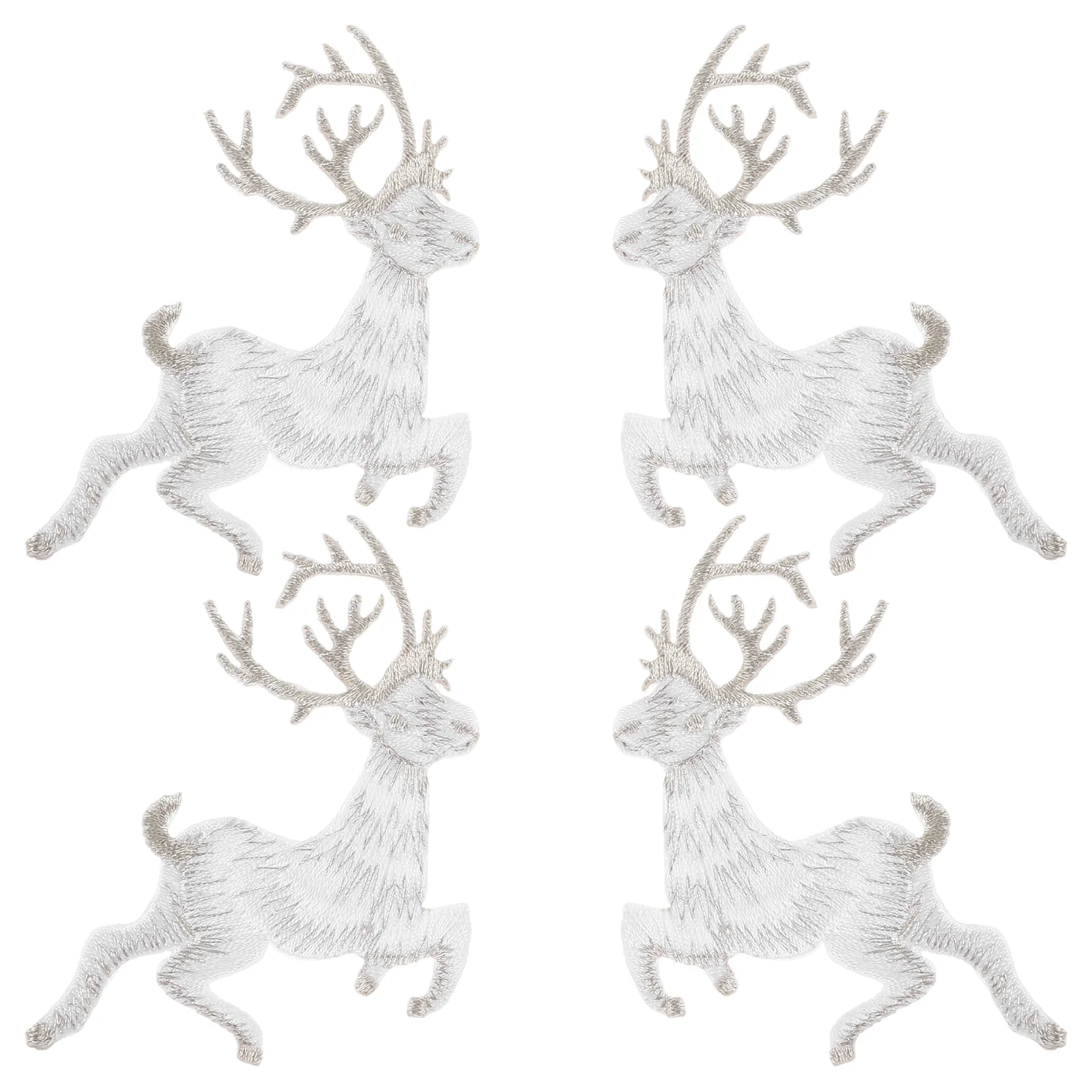 

4 Pcs Deer Cloth Stickers Clothing Patching Christmas for Gifts Embroidery Appliques and Crafts Kids DIY Animal