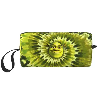 Shrek Tie Dye Makeup Bag Cosmetic Organizer Storage Dopp Kit Toiletry Cosmetic Bag for Women Beauty Travel Pencil Case