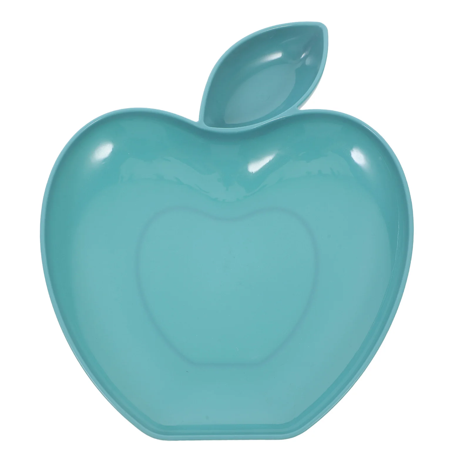 

Apple-Shaped Dumpling Serving Dish with Sauce Compartment Plastic Snack Tray for Restaurants Parties Desserts -Shaped Dip Plate