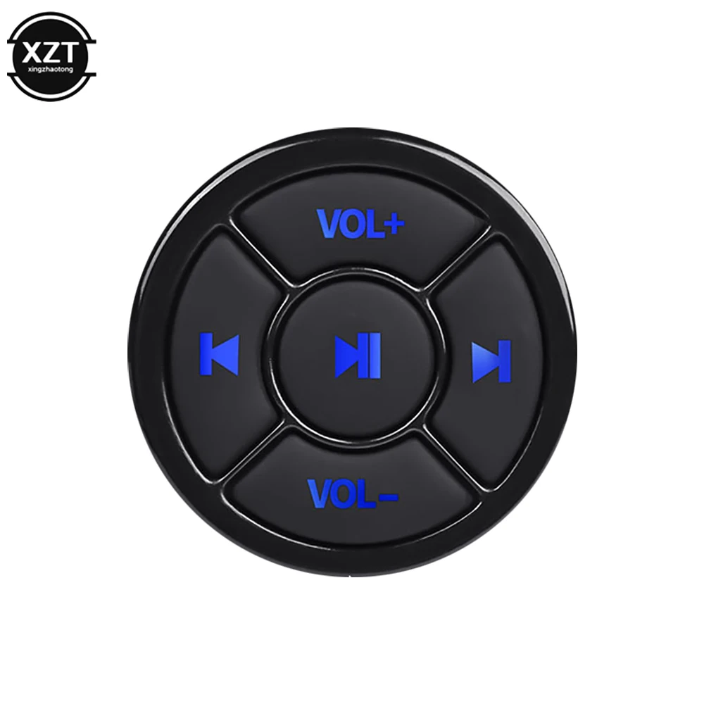 Wireless Bluetooth-compatible Remote Controller Media Button Car Motorcycle Bike Steering Wheel Music Play for IOS Android Phone