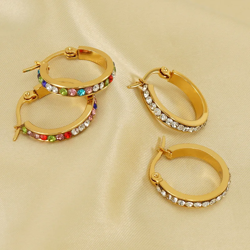 

10PCS Fashion Stainless Steel Earrings for Women Korean Style Stud Earrings Elegant Earrings Gifts for Her Wholesale Bulk