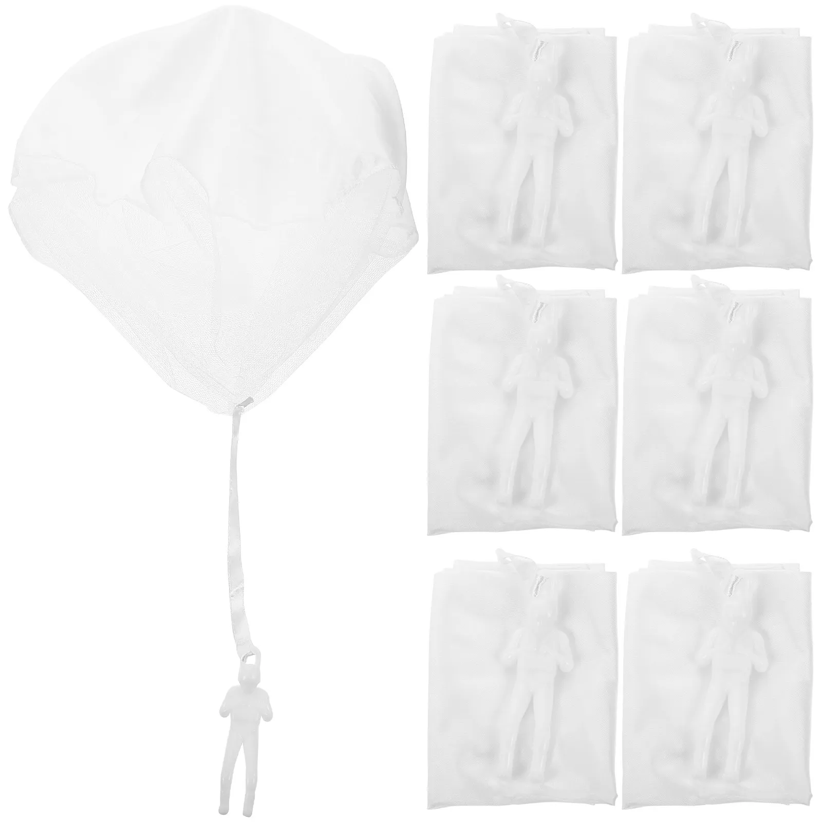 

8Pcs DIY Paintable Parachute Plaything Mini Flying Soldiers for Kids Creative Outdoor Games Parachute Toy Flying Toys