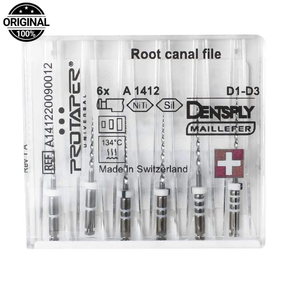 

Набор роторных файлов Dentsply ProTaper Universal Retreatment Files NiTi D1 D2 D3 (1 упаковка) для эффективного удаления гуттаперчи и пломбировочных материалов