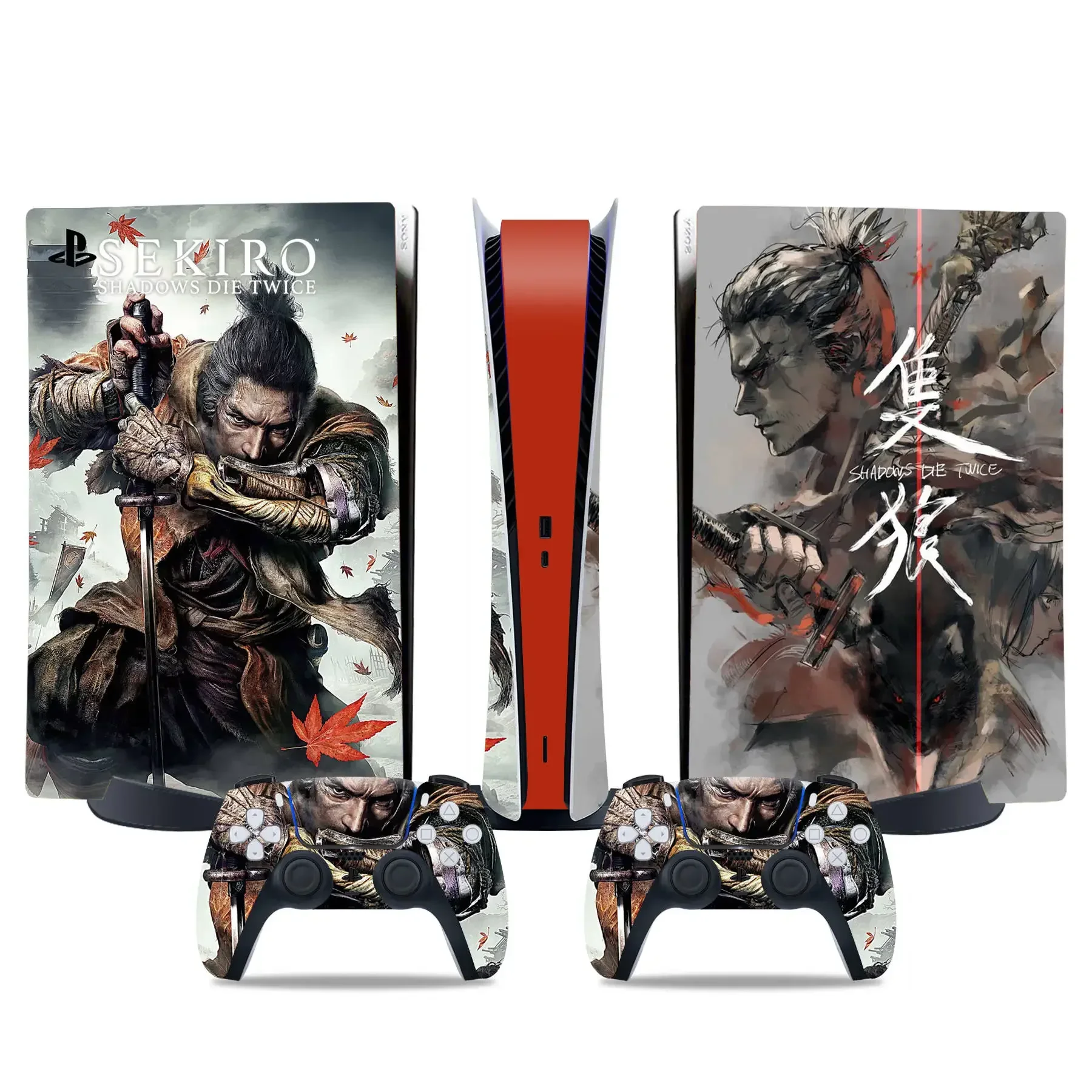 Sekiro schaduwen sterven tweemaal Vinyl Decal Skin Sticker voor PS5 Digital Controller Console Case controller skin sticker
