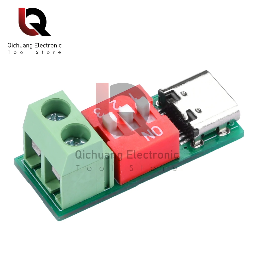 Type-C PD QC Trigger DC 4-22V Adjustable Voltage Power Module Fast Charge Decoy Module Fast Charge Protocol PD 3.0 / 2.0