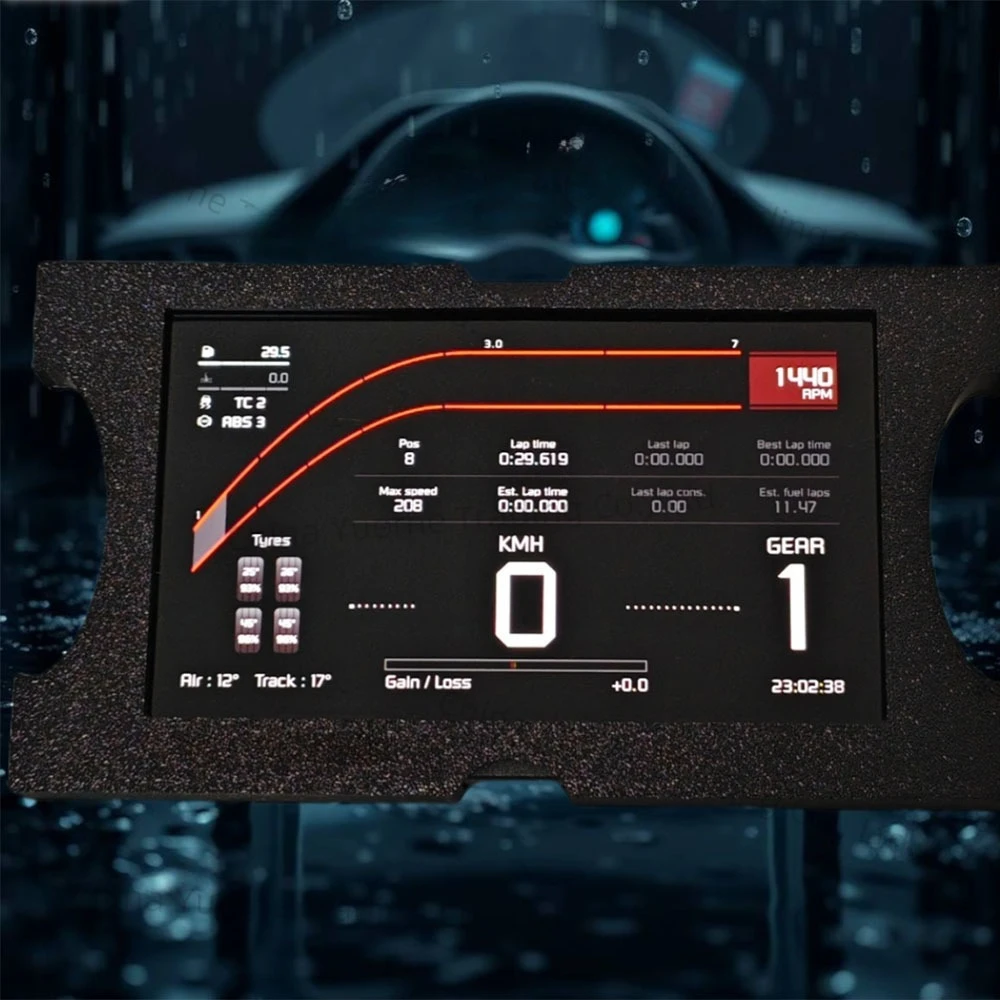 

Многофункциональная приборная панель Simracing Game, 5-дюймовый OLED-экран, счетчики ПК для/FANATEC/Simagic/Logitech/Thrustmaster/Mza