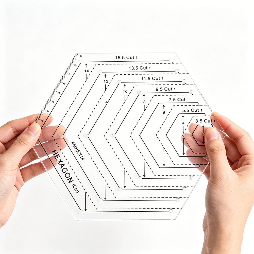 E9 Quilting Sewing Ruler Clear Acrylic Square Templates Precision Ruler DIY Fabric Cutting Patchwork Tools Supplies Accessories