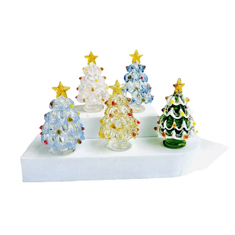 

Трансграничная глазурованная снежная сцена, твердая рождественская елка, ремесленное украшение, рождественский подарок, креативное детское украшение для подарка