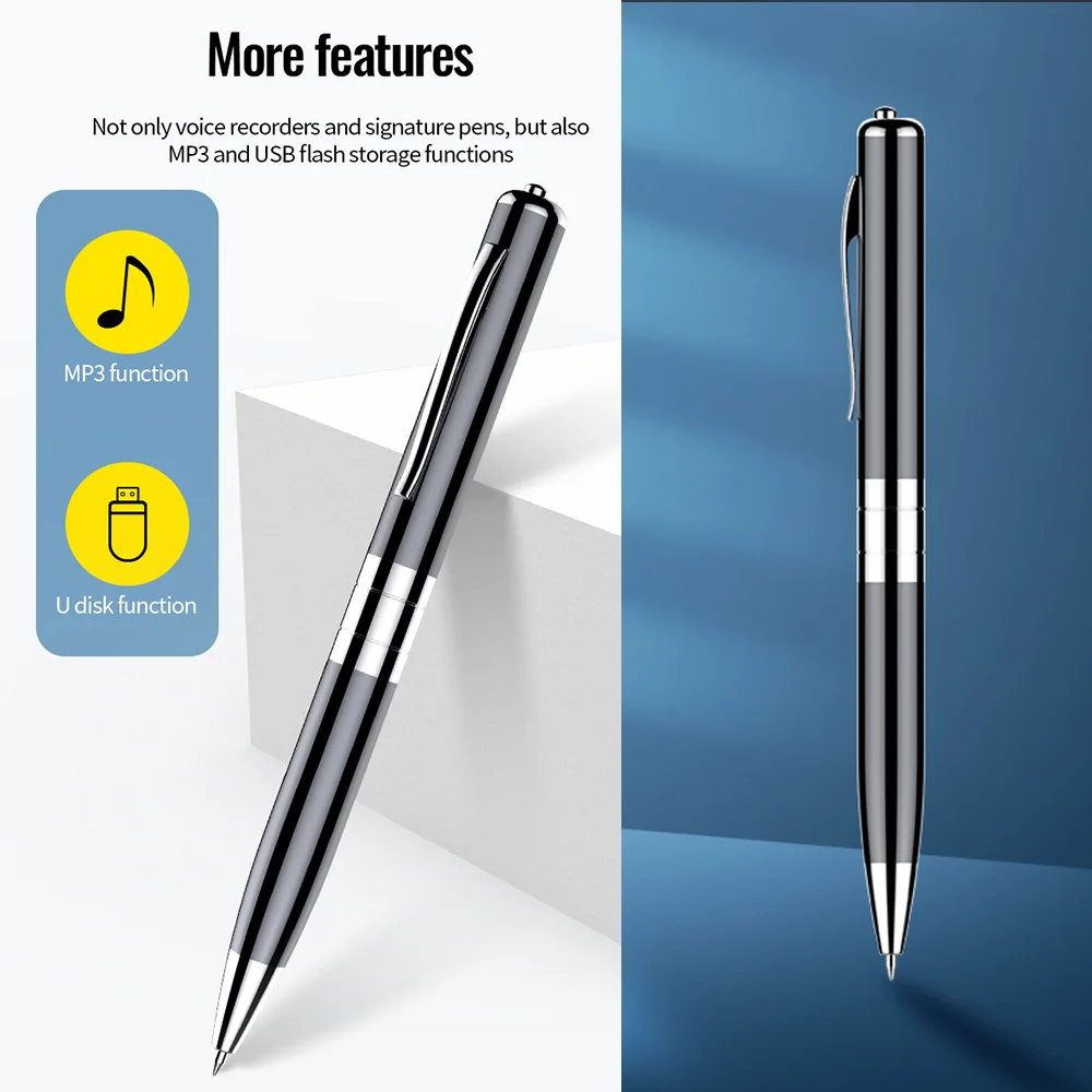 

Q91 Digital Voice Recorder Pen Audio Recorder Professional Audio Recorder MP3 Player Lossless Recording Stereo Sound Dictaphone