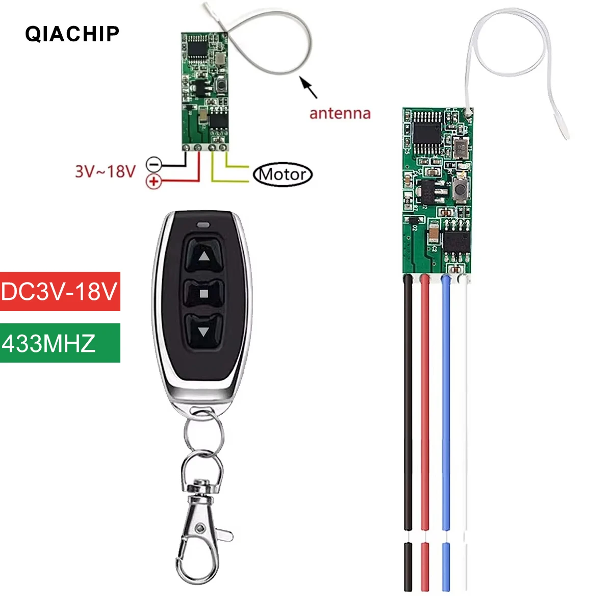 DC12V Motor Drive Forwards and Reverse Controller Module Switch 433Mhz RF Wireles Controllers Remote Electric Push Rod Motor