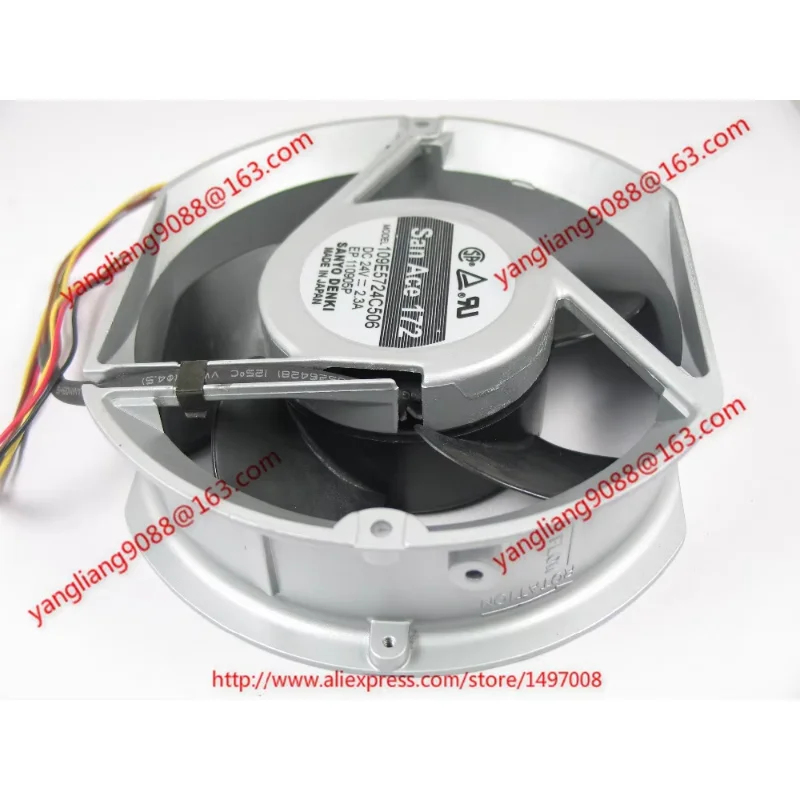 

SANYO DENKI 109E5724C506 DC 24V 2.3A 172x150x51mm Server Cooling Fan