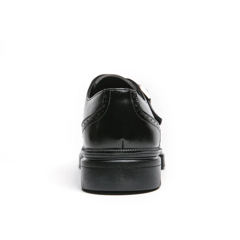 Men Loafers Shoes Round Toe Buckle Strap Black Brown Business Shoes for Men with  Size 38-46 Dress Shoes Men