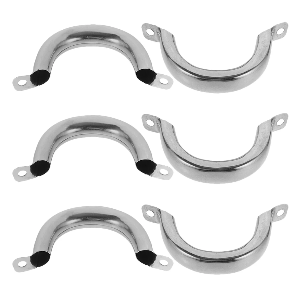 

6Pcs Pot Handles Stainless Steel Replacement Ergonomic Pan Side Handle Kitchen Cookware Parts Heat Resistant Pot Handle Set