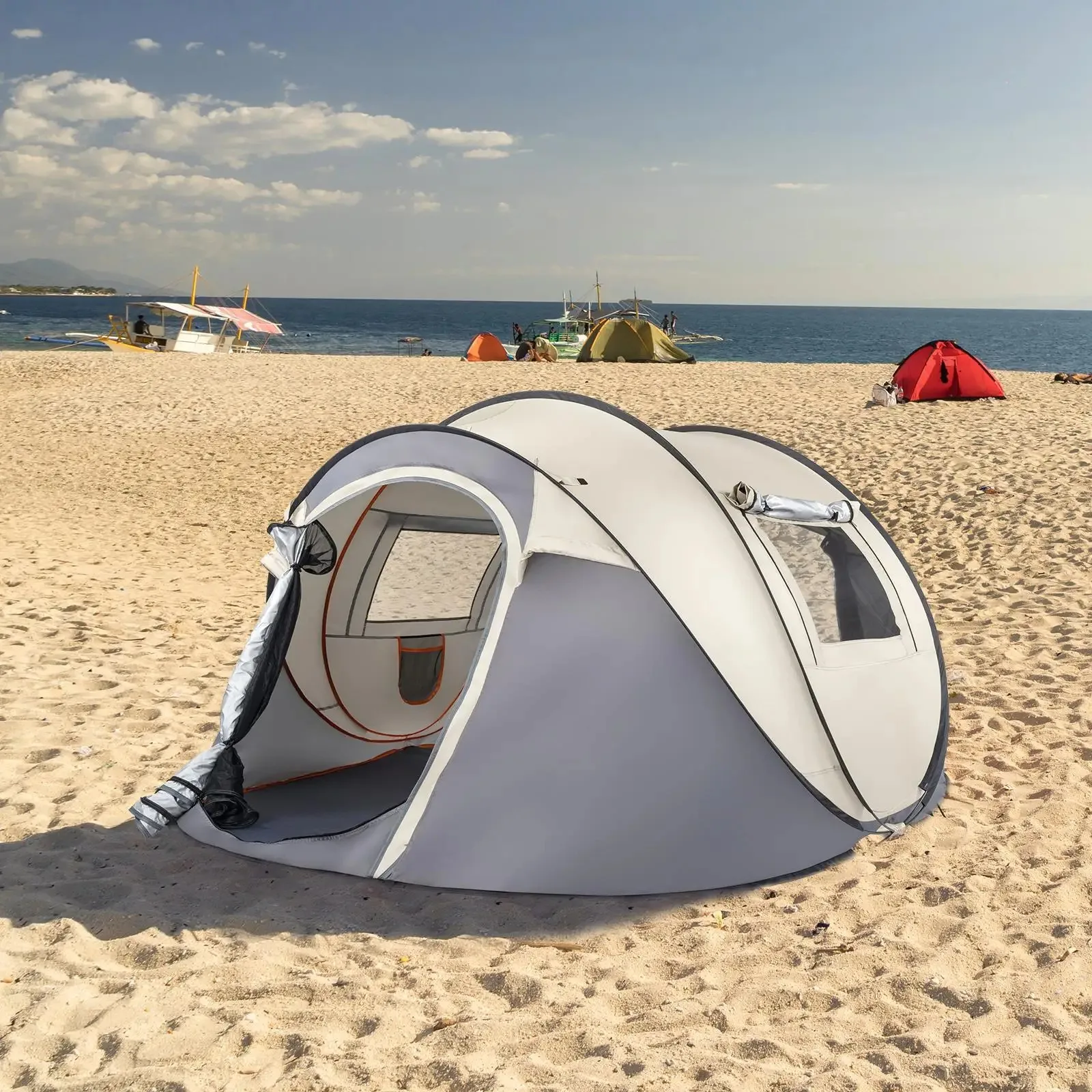 4-Person Pop-Up for camping Tent - Quick Setup for Outdoor Adventures, Hiking, Fishing, Beach & More