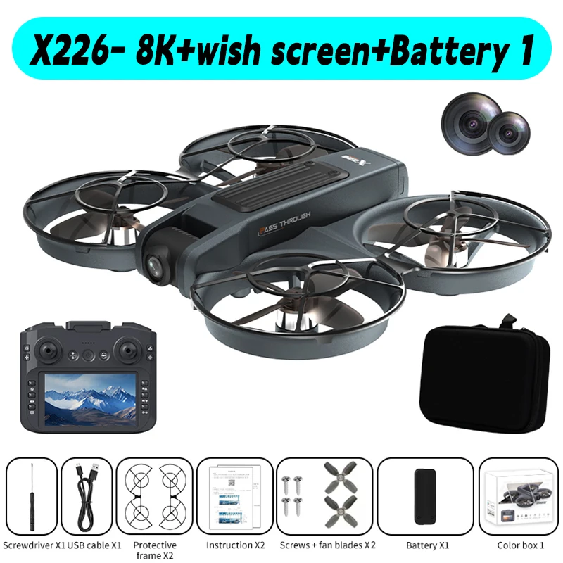 Lenovo Mini Drone X226/X226VR Drones 4K Professionele Afstandsbediening Helikopter Vliegtuig RC Dron Quadcopter Speelgoed Cadeau voor Kinderen