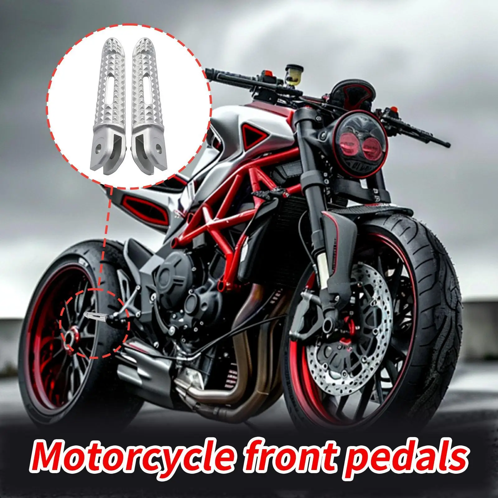 

Реплика гоночного автомобиля Triumph Daytona 675, 2006-2016, подножка для мотоцикла, туристический велосипед, передние педали, эргономичная передняя часть мотоцикла