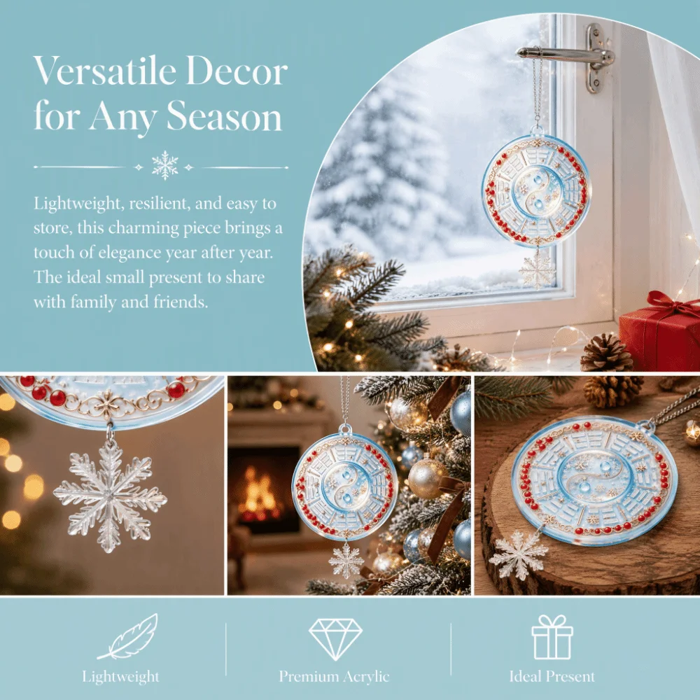 Lightweight Christmas Hanging Ornaments Acrylic Smooth Edges Holiday Pendant Supplies Shiny Exquisite Appearance