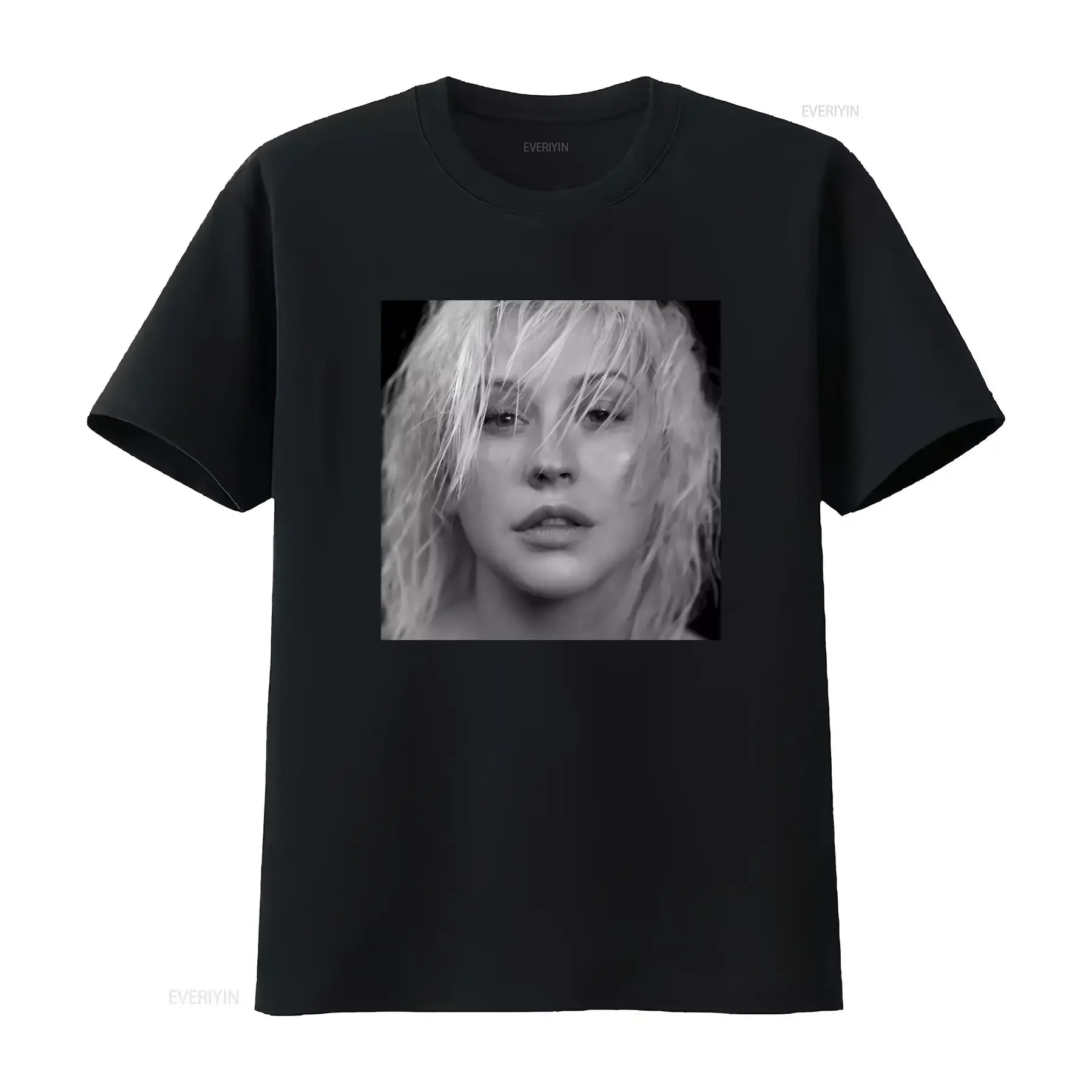 Christina Aguilera X Tina Liberation Tour Face T Shirt Size XL vintage Washed Top For Everyday Wear Versatile homme Unisex