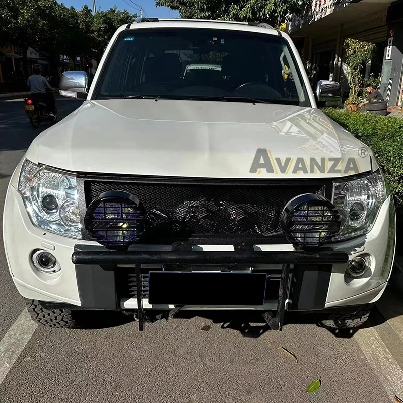 Grill front bumper modification accessories decoration Racing grill For MitsubishiI Pajero V93-V97 2007-2014 2008 2009 2010