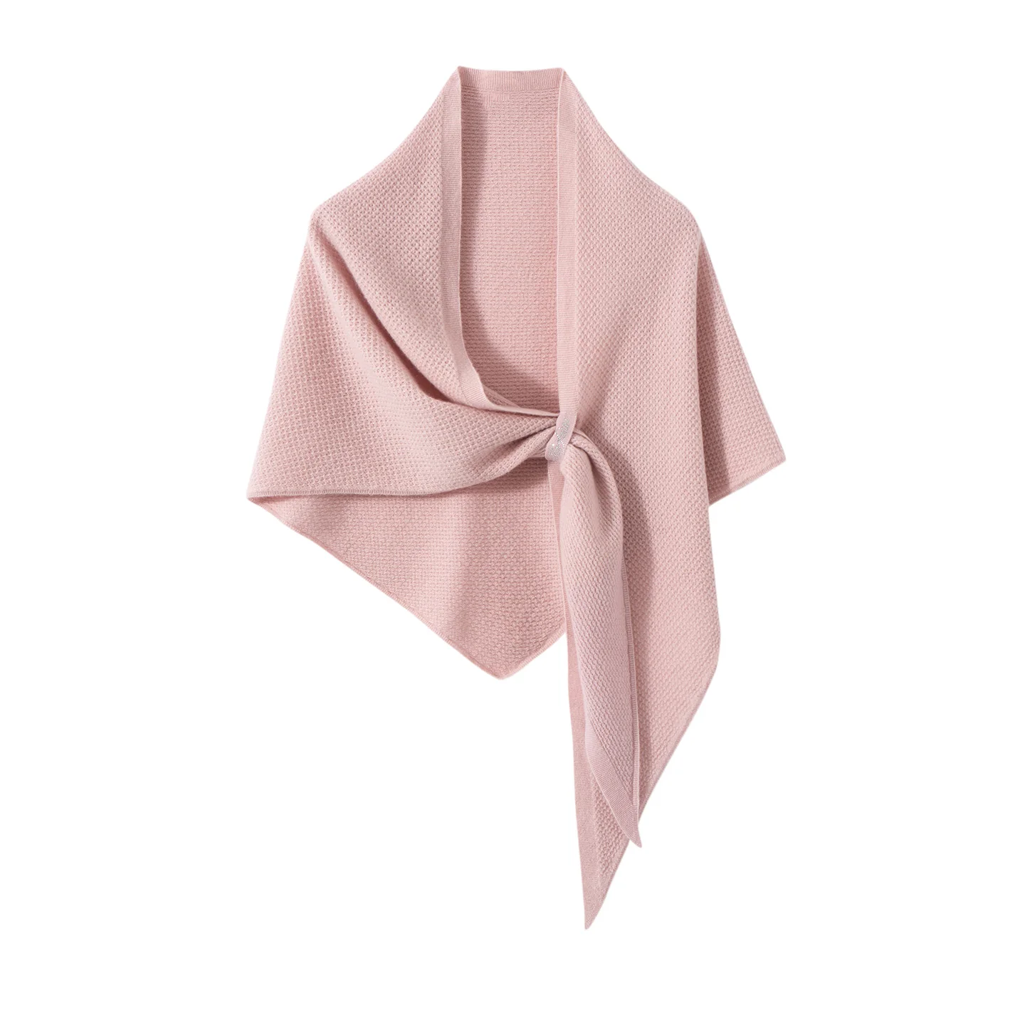 

Women 100% Cashmere Knit Triangle Shawls Spring Autumn Pure Cashmere Big Triangle Scarf Wrap Winter Grace Simple Capes Scarf