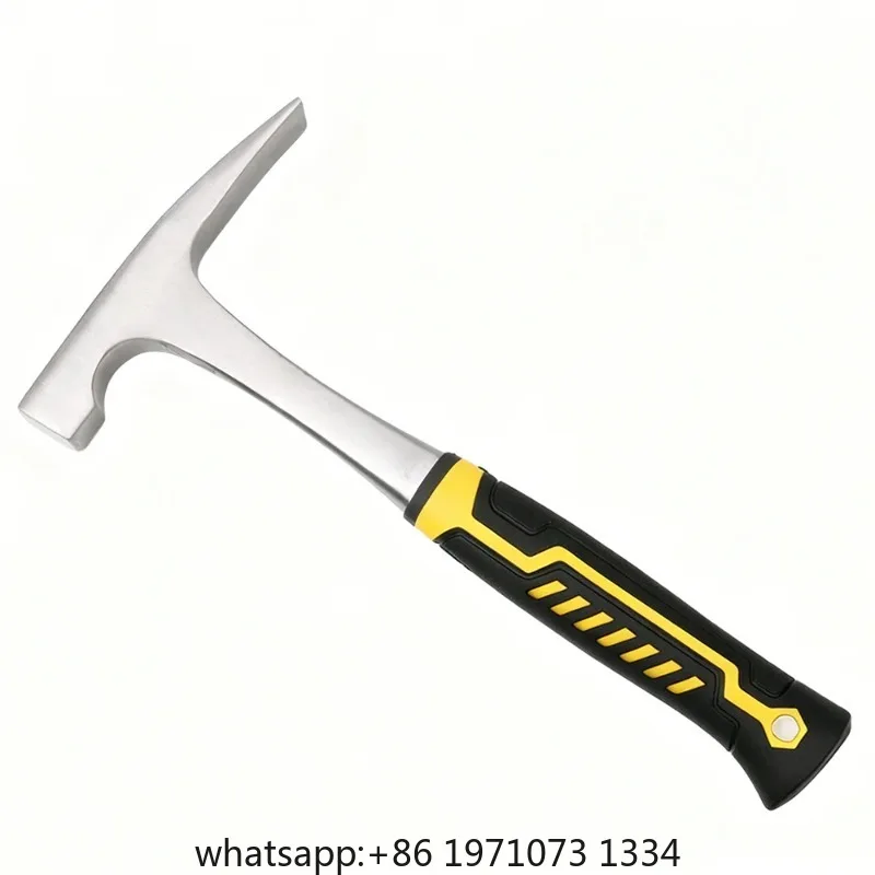 Professional geological hammer high-carbon steel exploration tool pointed head chisel head geological hammer