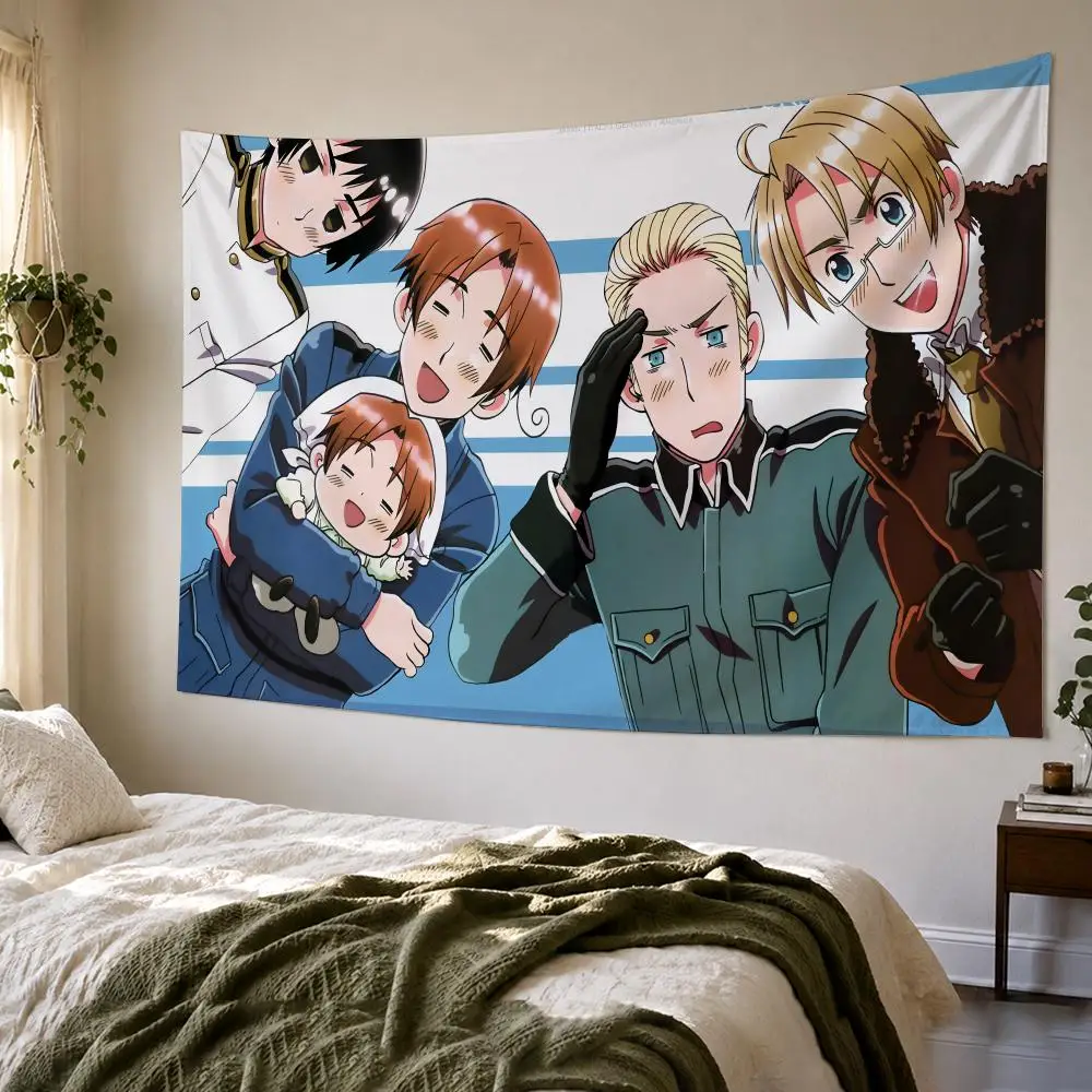 H-hetalia World Stars Axis Powers Tapestry Bedroom Living Room Bar Party House Home Dorm Interior Wall Decor Background Banner
