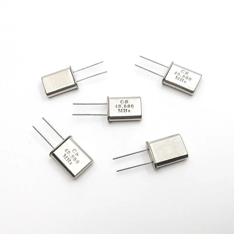 20PCS HC-49U In Line Quartz Crystal Oscillator 49.860MHZ 49.860M Passive Crystal Resonator