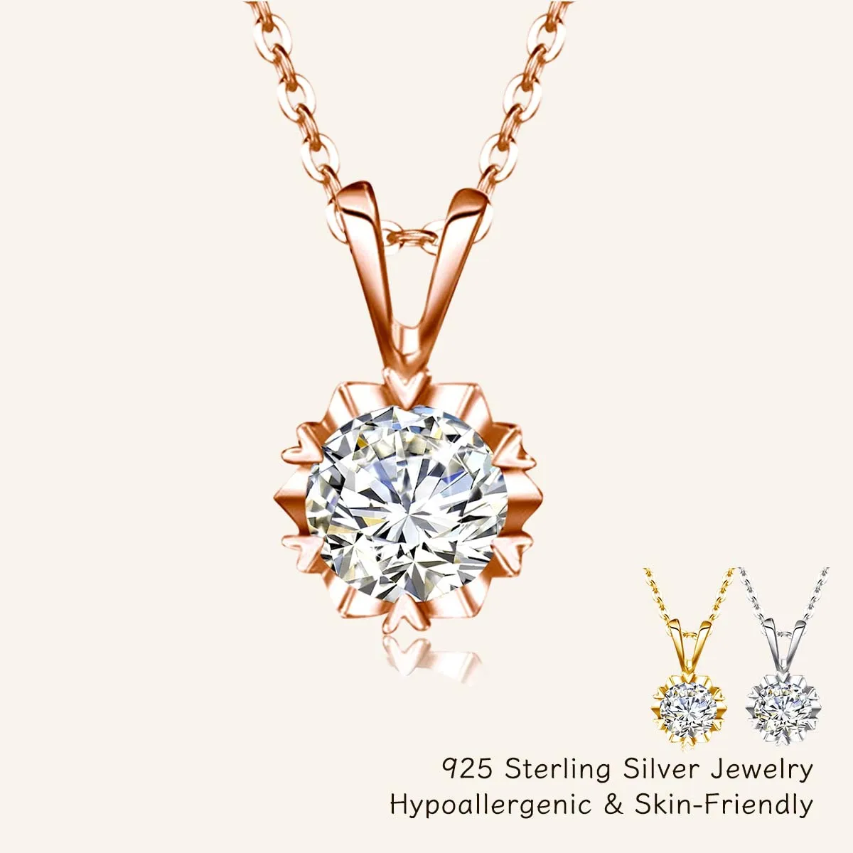 

Модный кулон с муассанитом в виде снежинки 1 карат, 2 карата, 3 карата, ожерелье из стерлингового серебра 925 пробы, ювелирные изделия на день рождения, идеальный подарок для женщин