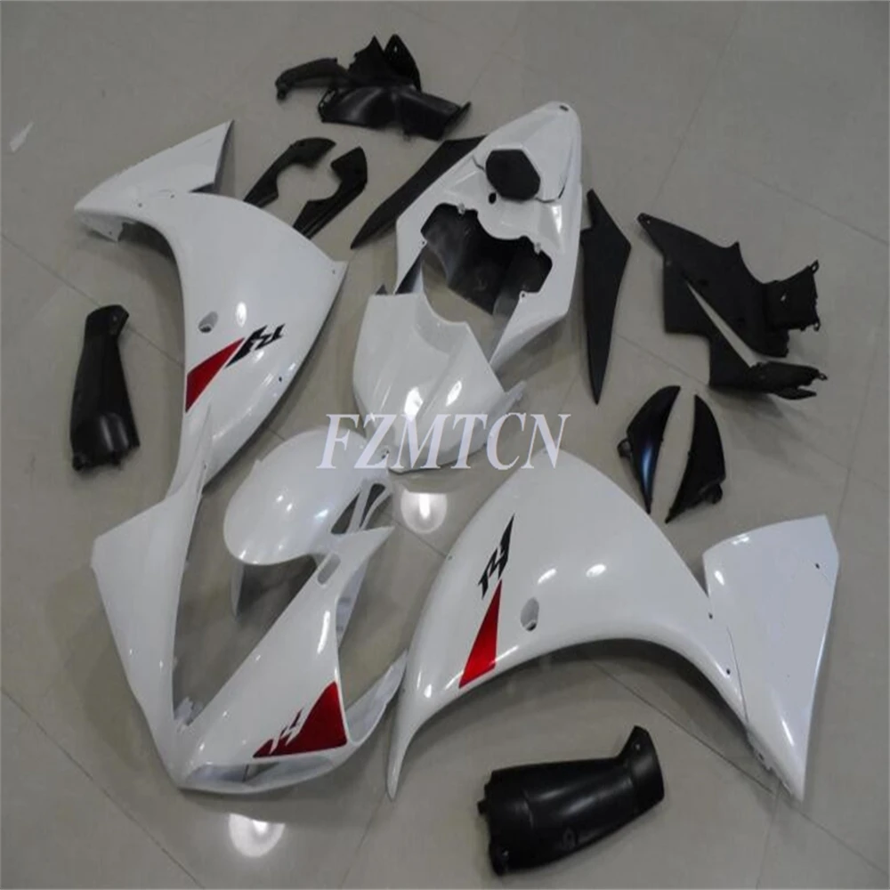 High Quality New ABS Whole Fairings Kit Fit for YAMAHA YZF - R1 2009 2010 2011 2012 2013 2014 09 10 11 Bodywork set White