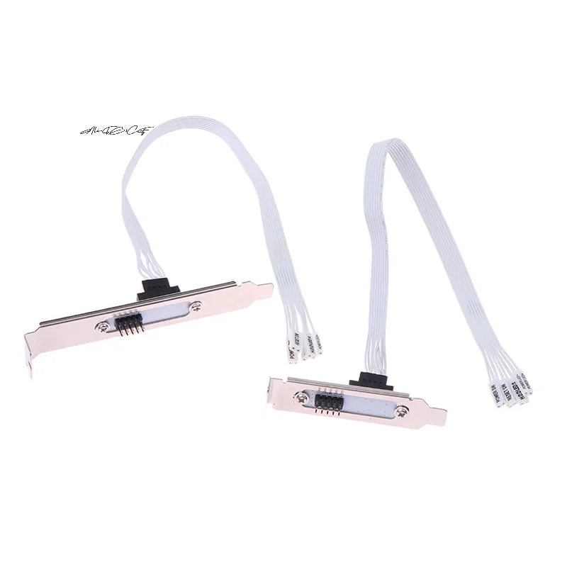 Deflector de chasis de altura/media con botón de interruptor de alimentación externo Cable de extensión de botón de reinicio para cajas de computadora