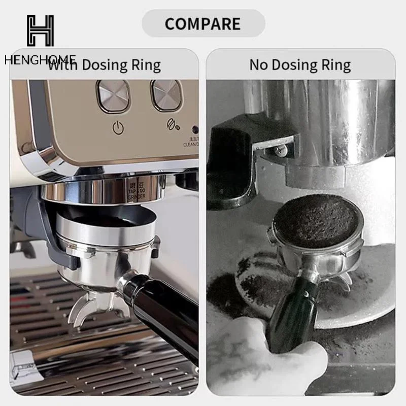Aluminum Alloy Espresso Dosing Ring With Anti Spill Design And Easy Clean Feature Perfect For Home Coffee Making And Cafe Use