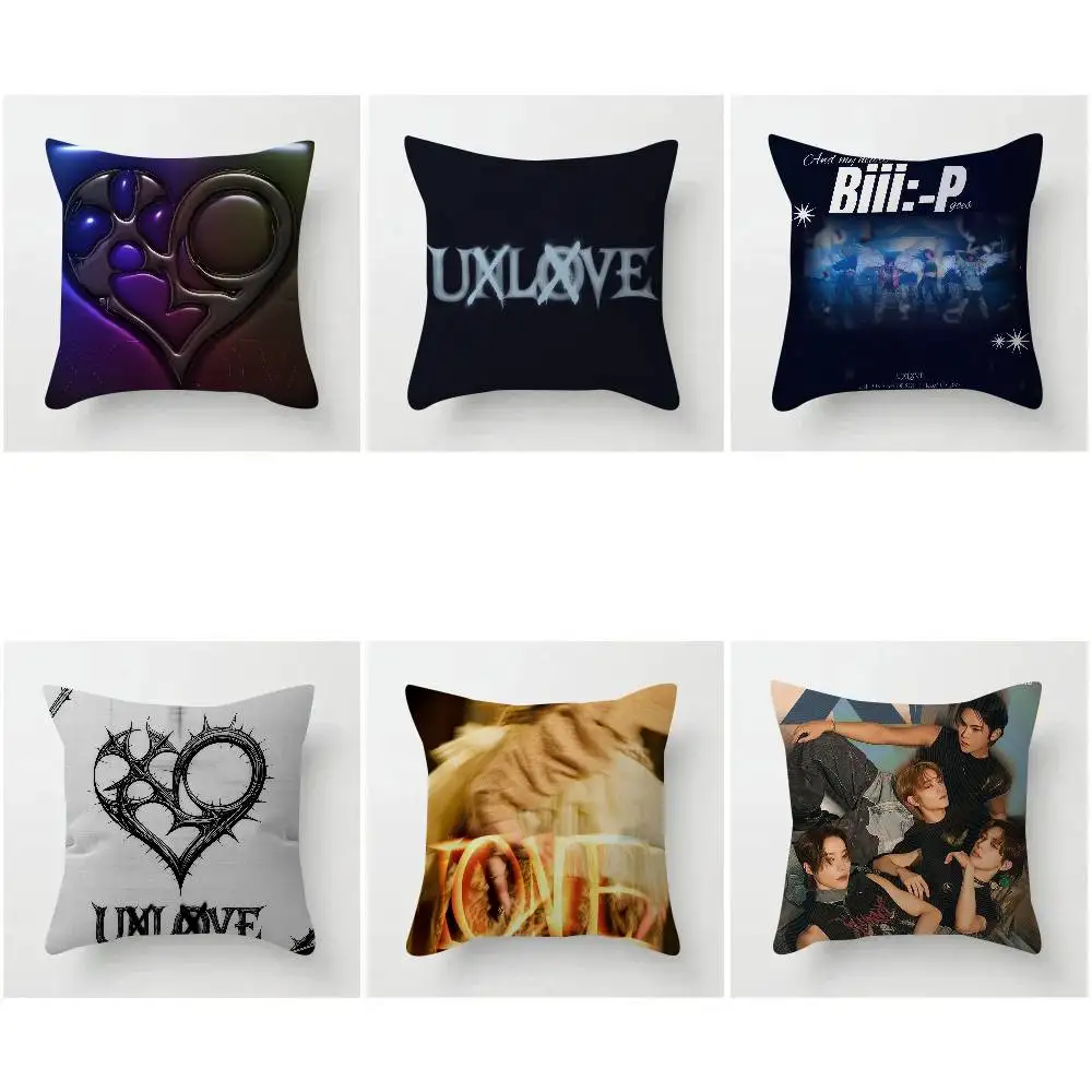 Group X-XLov Vintage Double-sided Printed pillow cover Short plush Suitable living rooms bedrooms sofas throw cushion cover