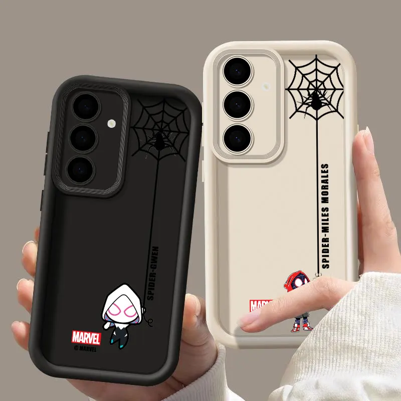 Cute Marvel Spider Gwen Morales Spiderman S 24 25 Phone Case For Samsung Galaxy S24 S23 S21 S20 Fe S25 Ultra S22 Plus Back Cover