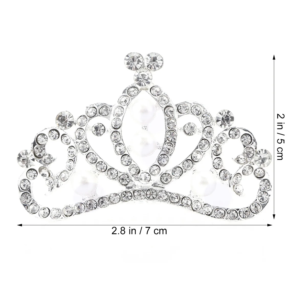 Mahkota Mutiara Berlian Imitasi Berkilau untuk Anak Perempuan Desain Elegan Ringan Portabel Sempurna untuk Dekorasi Pesta Ulang Tahun Cosplay