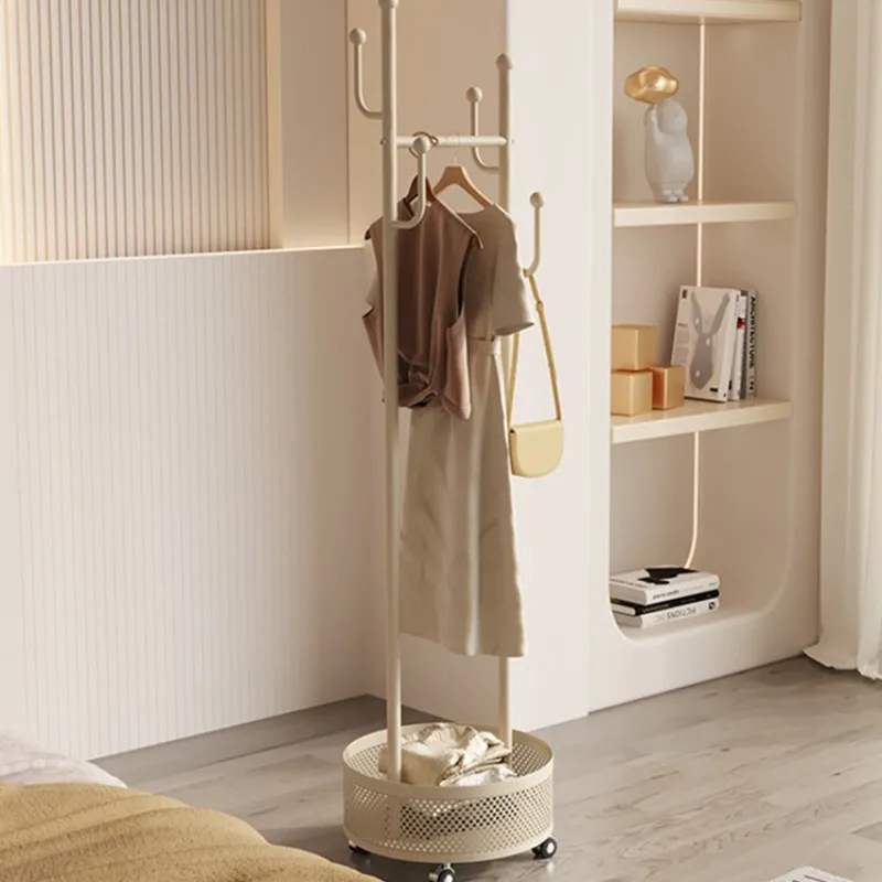 Sturdy Carbon Steel Clothes Rack with 360 Swivel Wheels Small Mobile Garment Stand Multifunctional Rolling Rack for Home  Store