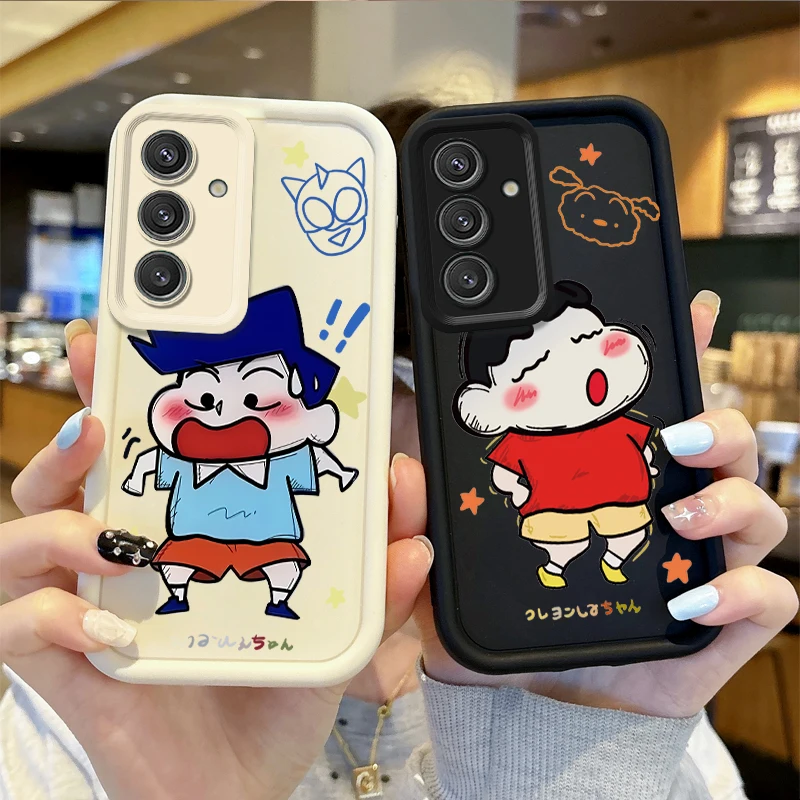 

Cute C-Crayon Shin-chans Cartoon Phone Soft Case for Samsung Galaxy S25 S24 S23 S21 Ultra Plus S25 S23 S20 TPU Shockproof Covers