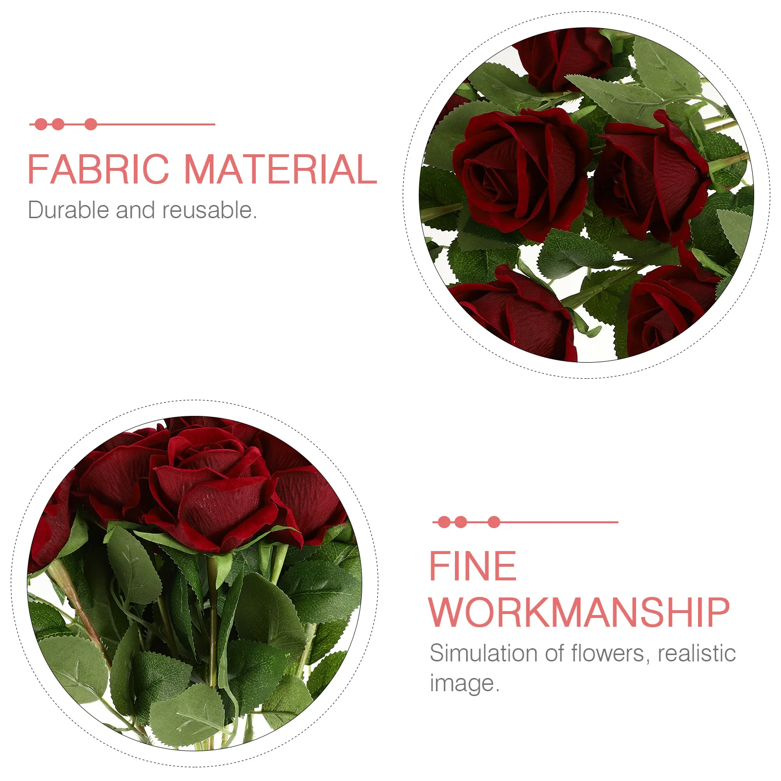 

11 Pcs Roses Flower with Stems for Wedding Home Simulated Flower Decor LifelikeRose Flowers DIY Arrangement Props
