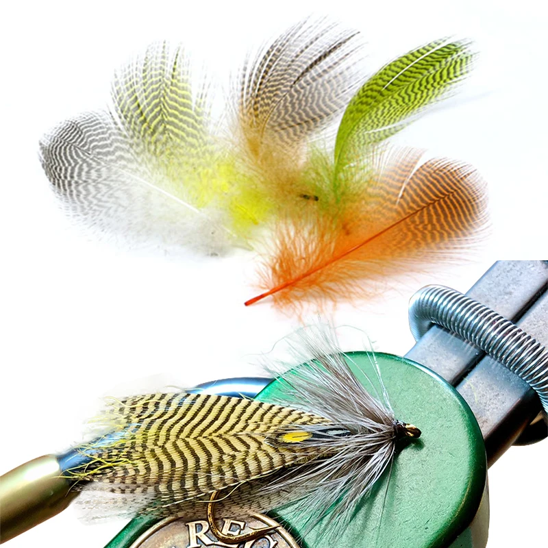 Royal Sissi 5colors set finely barred mallard flank feathers teal duck feathers trout salmon wet flies wings fly tying materials