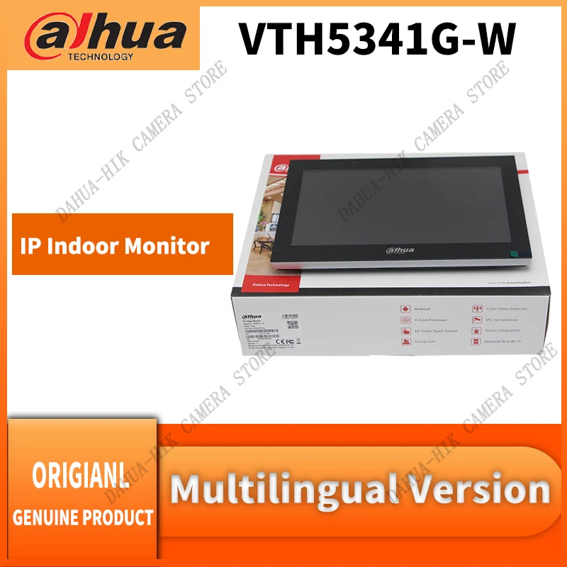 Dahua  VTH5341G-W Intercom 10inch WiFi IP Indoor Monitor Touch Screen Built-in Speaker Wireless Video Doorbell Home Security