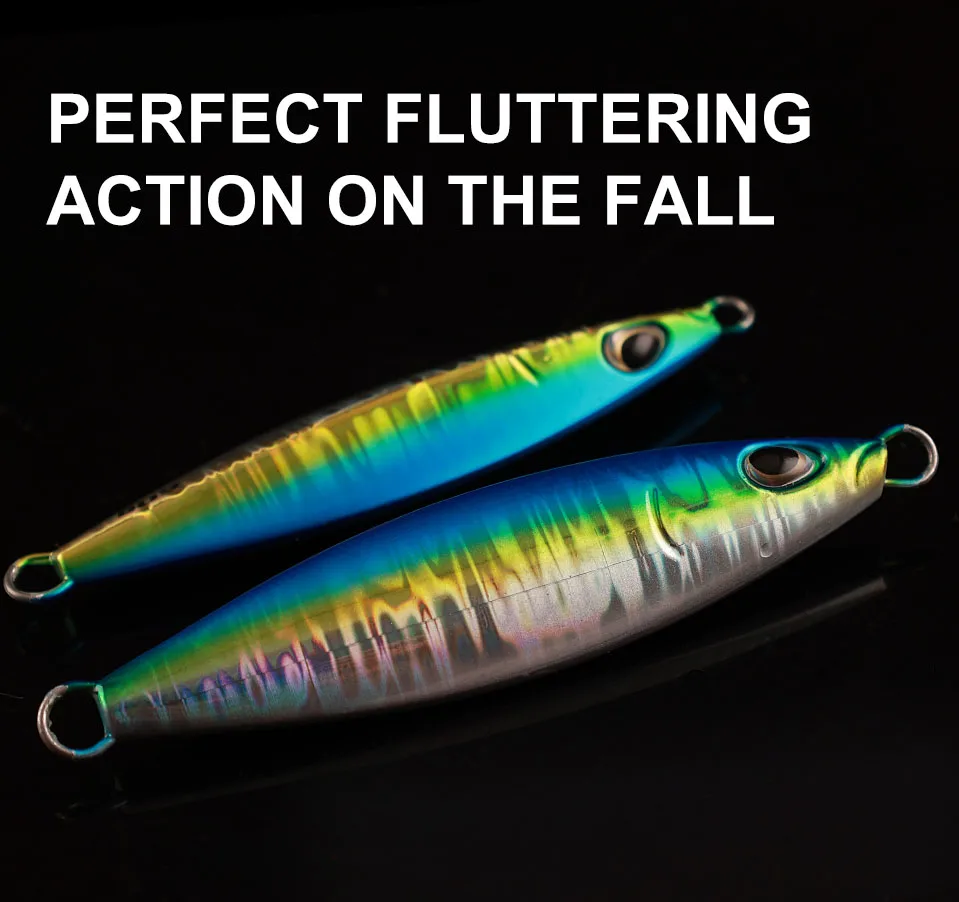 JIGGINGPRO Slow Pitch Jig 60g 80g 100g Sea Fishing Lure Glow Metal Jig Offshore Casting Jigging Lures Artificial Bait view 5