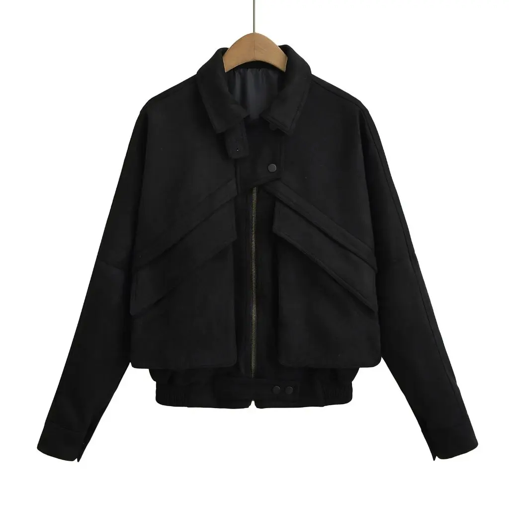 

Spice Girl Suede Jacket Autumn Winter Short All-match Lapel Long Sleeve Cardigan Coat for Women