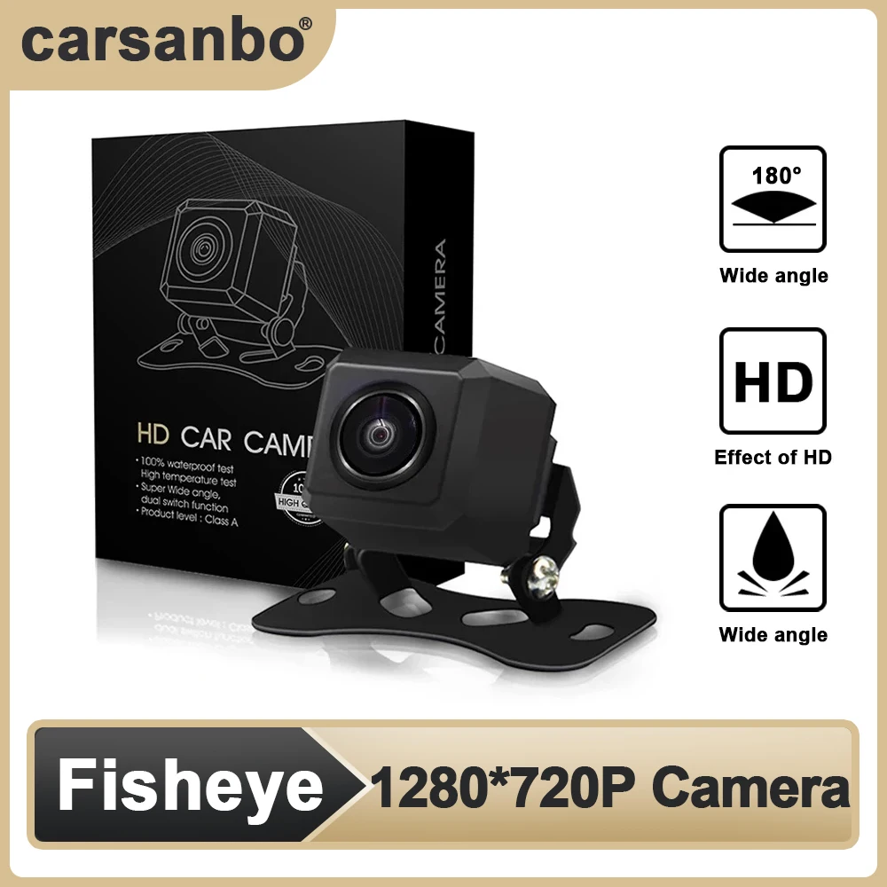 

720P Car Reverse Camera HD Night Vision Automatic Parking Camera 180° Wide Angle, CVSB Input Suitable for 99% of Vehicle Models