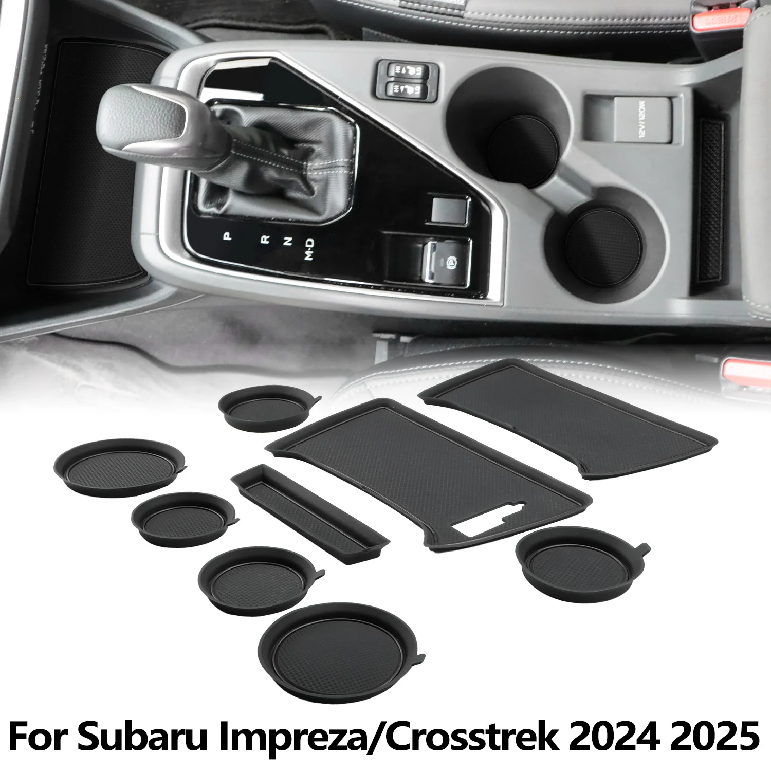 Dla Subaru Impreza 2024 2025 Uchwyt na kubek Wkładki podkładki Crosstrek Antypoślizgowy silikonowy uchwyt na butelkę z wodą Poduszki antypoślizgowe
