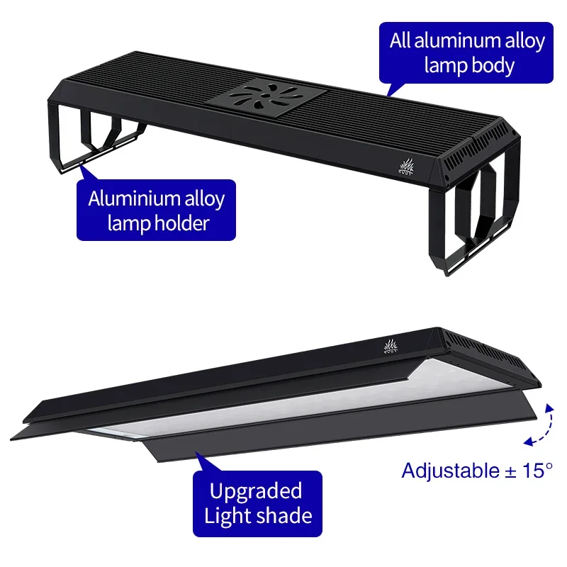 Pannello LED Week Aqua a spettro completo Serie P Pro Ver. 3 luci acquatiche per la crescita delle piante d'acquario di aggiornamento più recente