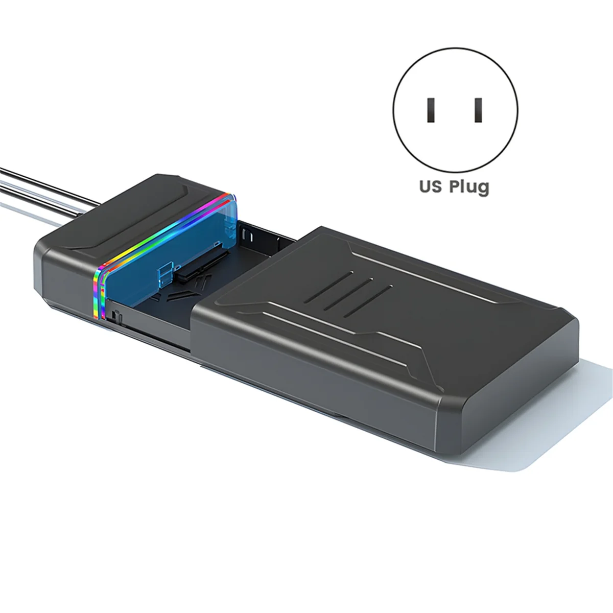 Эффективный корпус жесткого диска SATA-Type C Коробка жесткого диска со светодиодной вилкой стандарта США