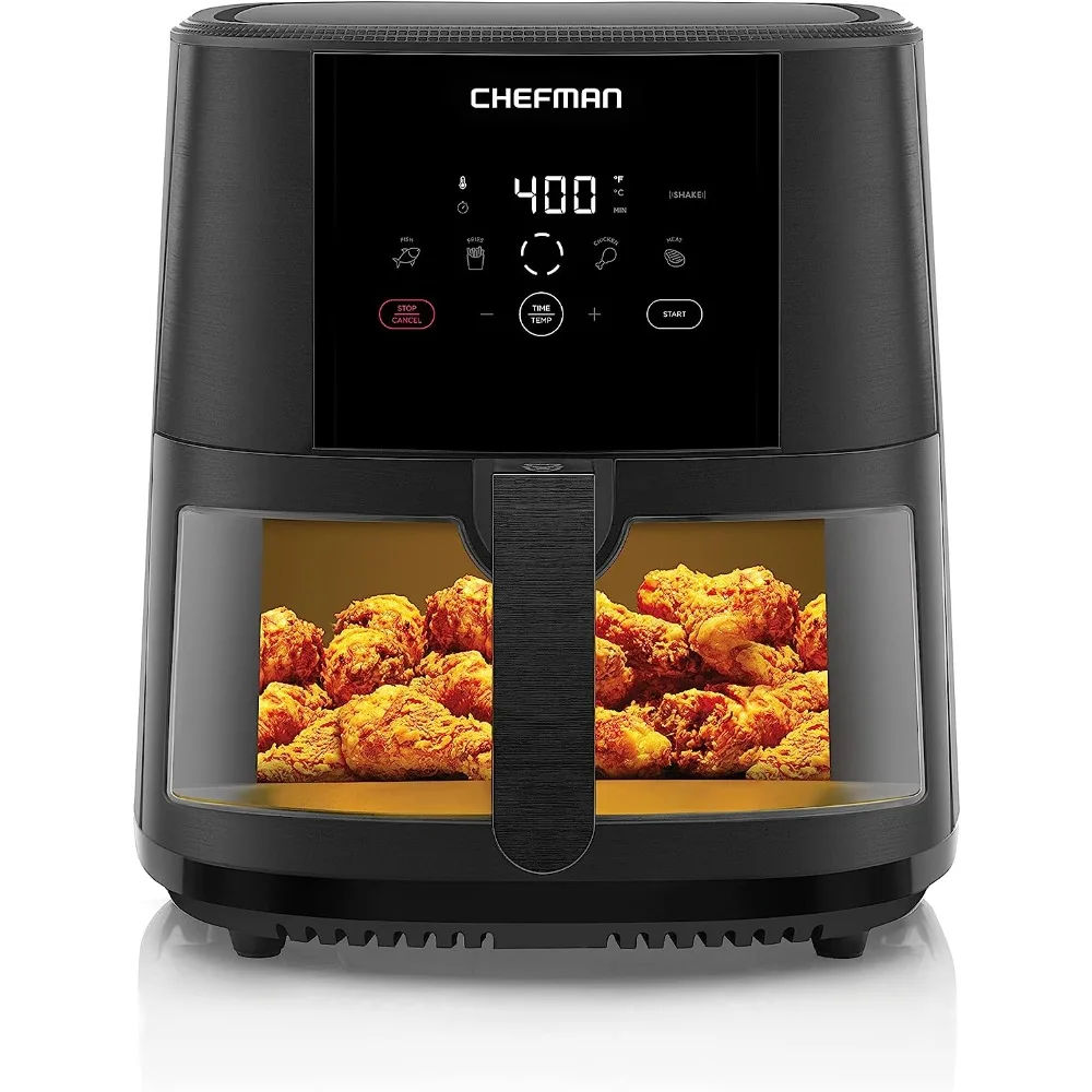 

Touch Air Fryer, The Most Convenient Way to Cook Oil-Free, Watch Food Cook to Crispy Finish Through Convenient Window, 8 Qt