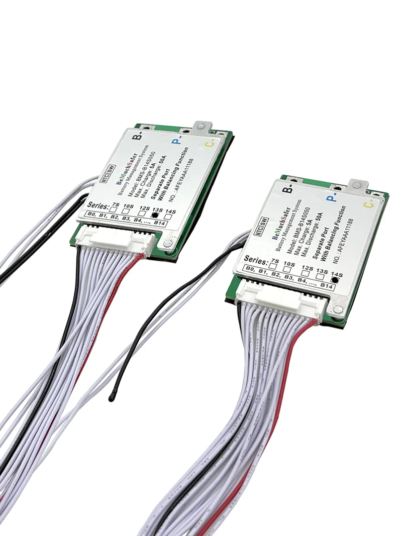 AliExpress PRPW 10S 13S 14S 50A Battery BMS 24V 36V 42V 48V 52V Hailong Polly BMS With Balance Function Temperature Sensor for DIY EBike Battery